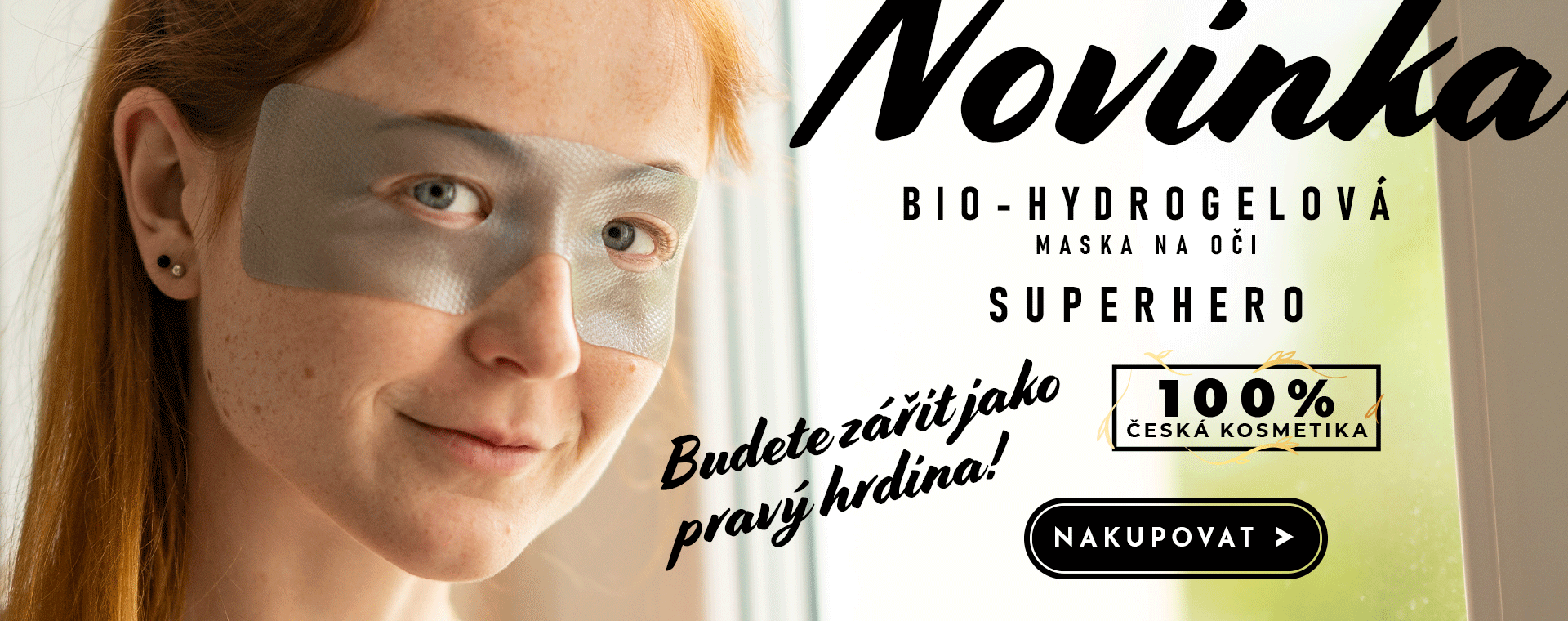 Novinka: BIO-HYDROGELOVÁ MASKA NA OČI-SUPERHERO-S VYSOKÝM OBSAHEM D-PANTHENOLU, KOLAXYLU, EYELISS™ A OSILIFT®
